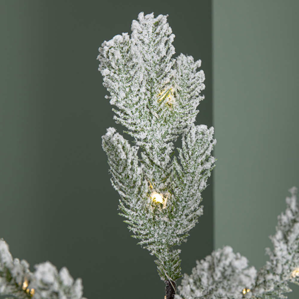 Samuel Alexander 240 Warm White LED Snow Flocked Pine Pre-Lit Artificial Christmas Tree 5ft Image 8