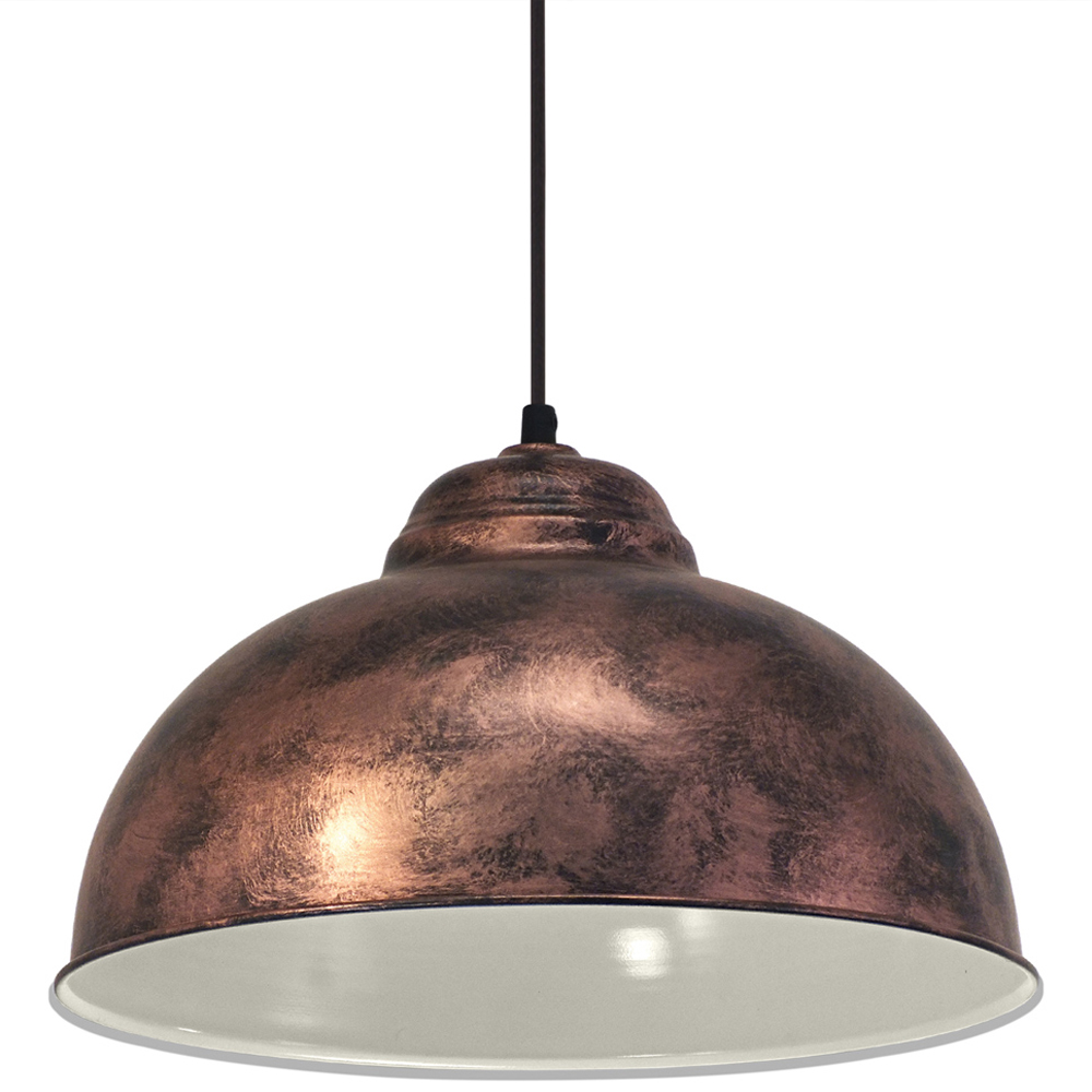 EGLO Truro 2 Antique Copper Industrial Pendant Light Image 3