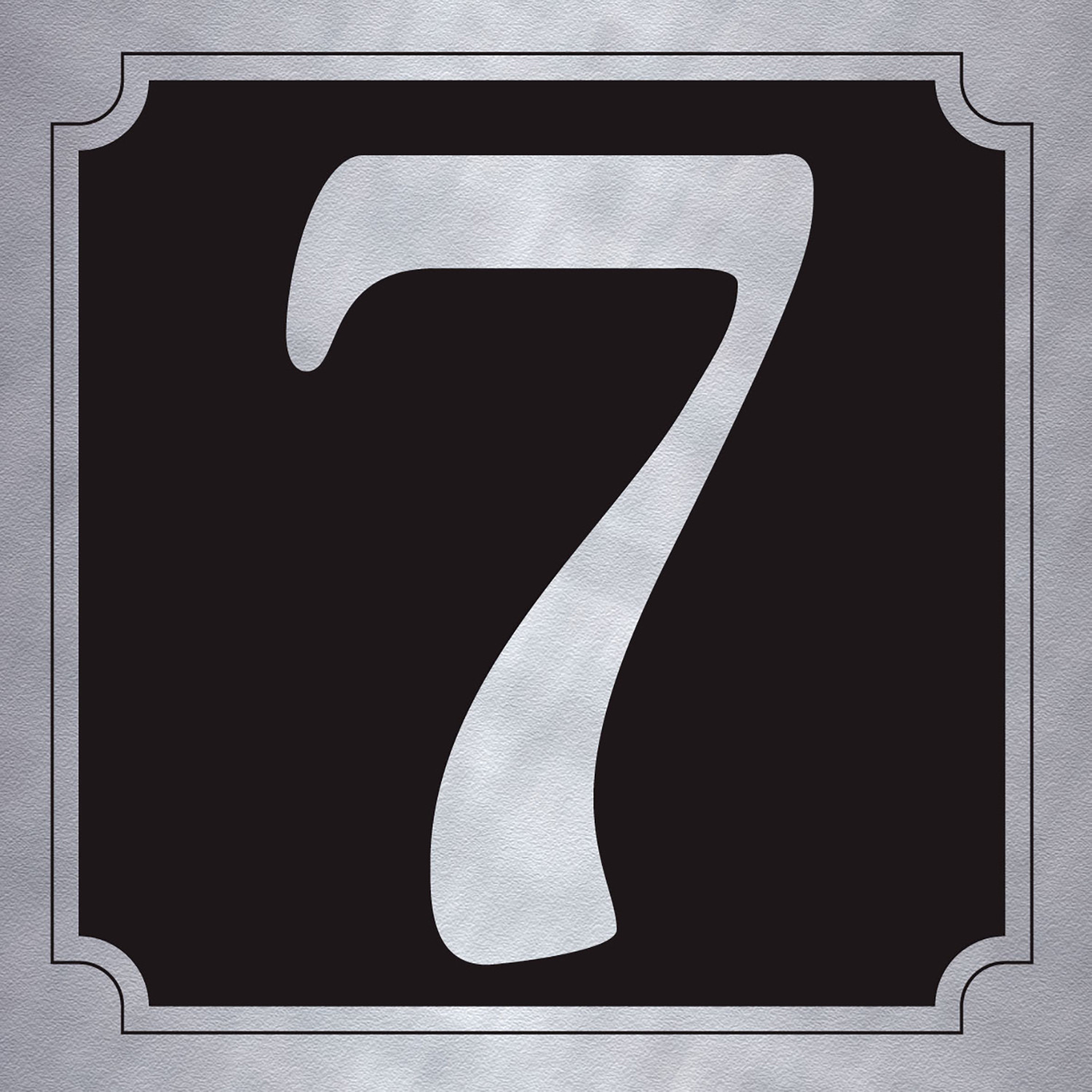 Self Adhesive House Number Stickers - Silver / 7 Image