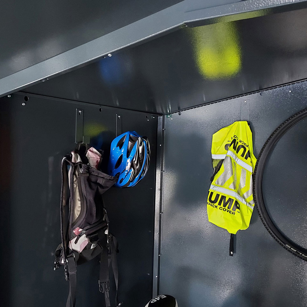 Asgard Gladiator 7 x 18ft Double Door Green High Security Apex Bike Shed Image 8