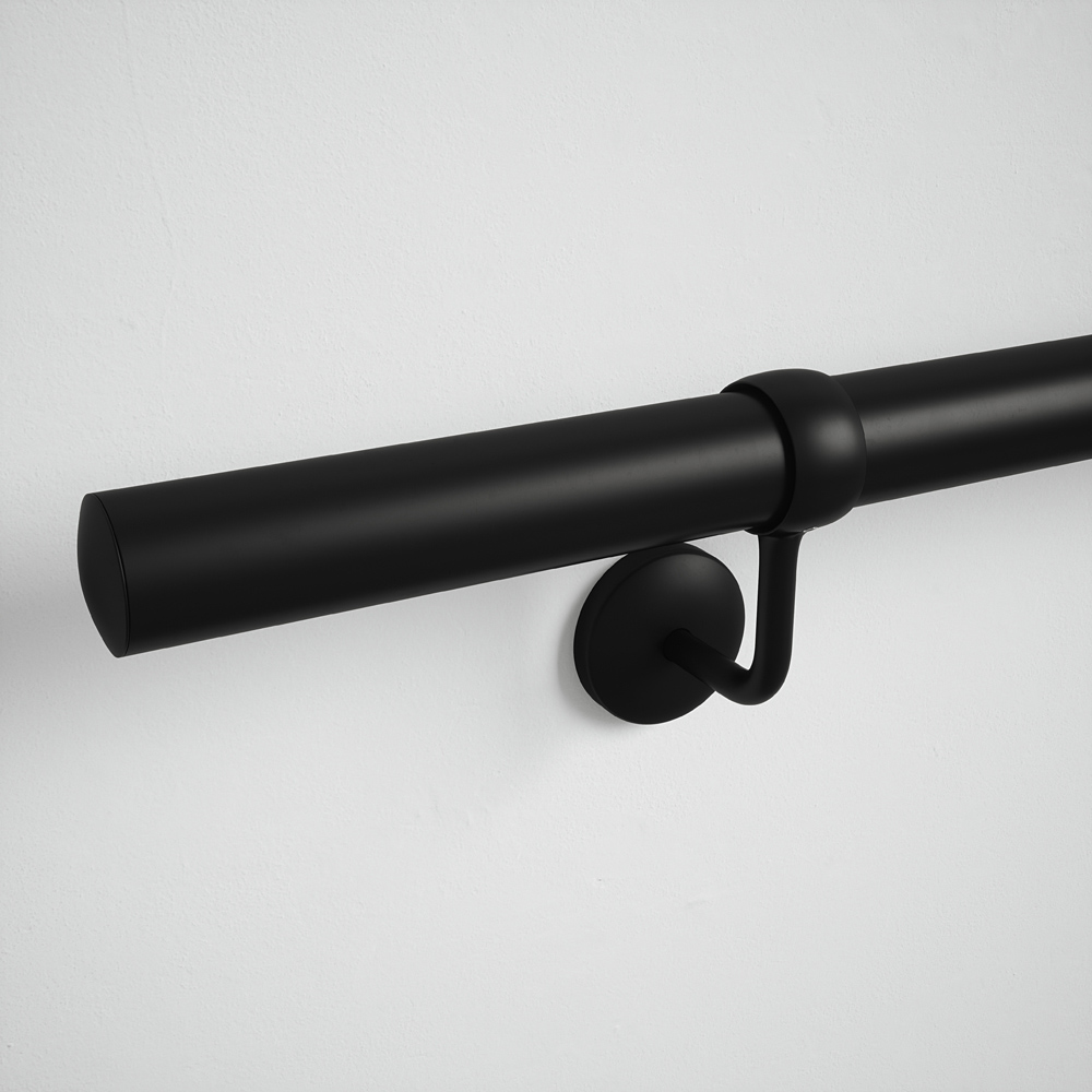 Forgeworks Matt Black Stair Hand Rail Kit 1.2m Image 6