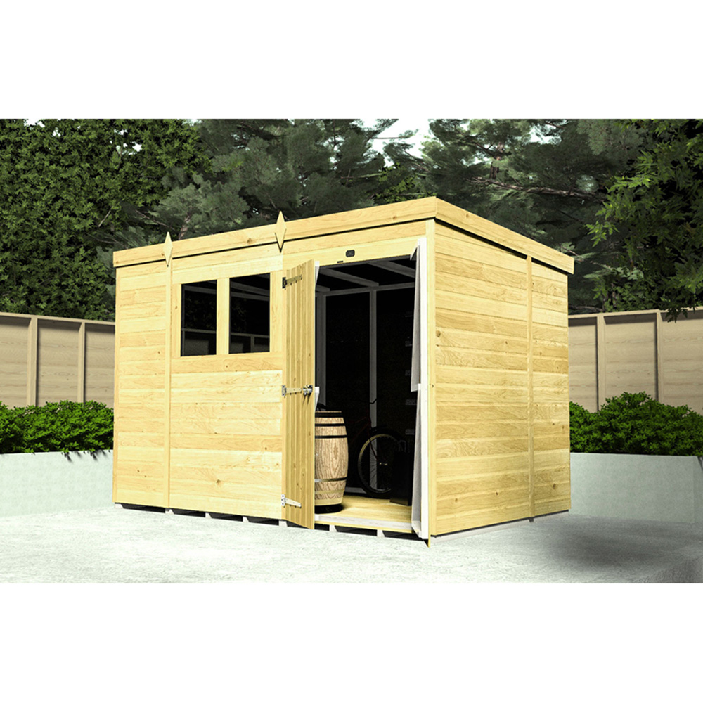 DIY Sheds 15 x 4ft Tongue and Groove Timber Pent Security Shed Image 4