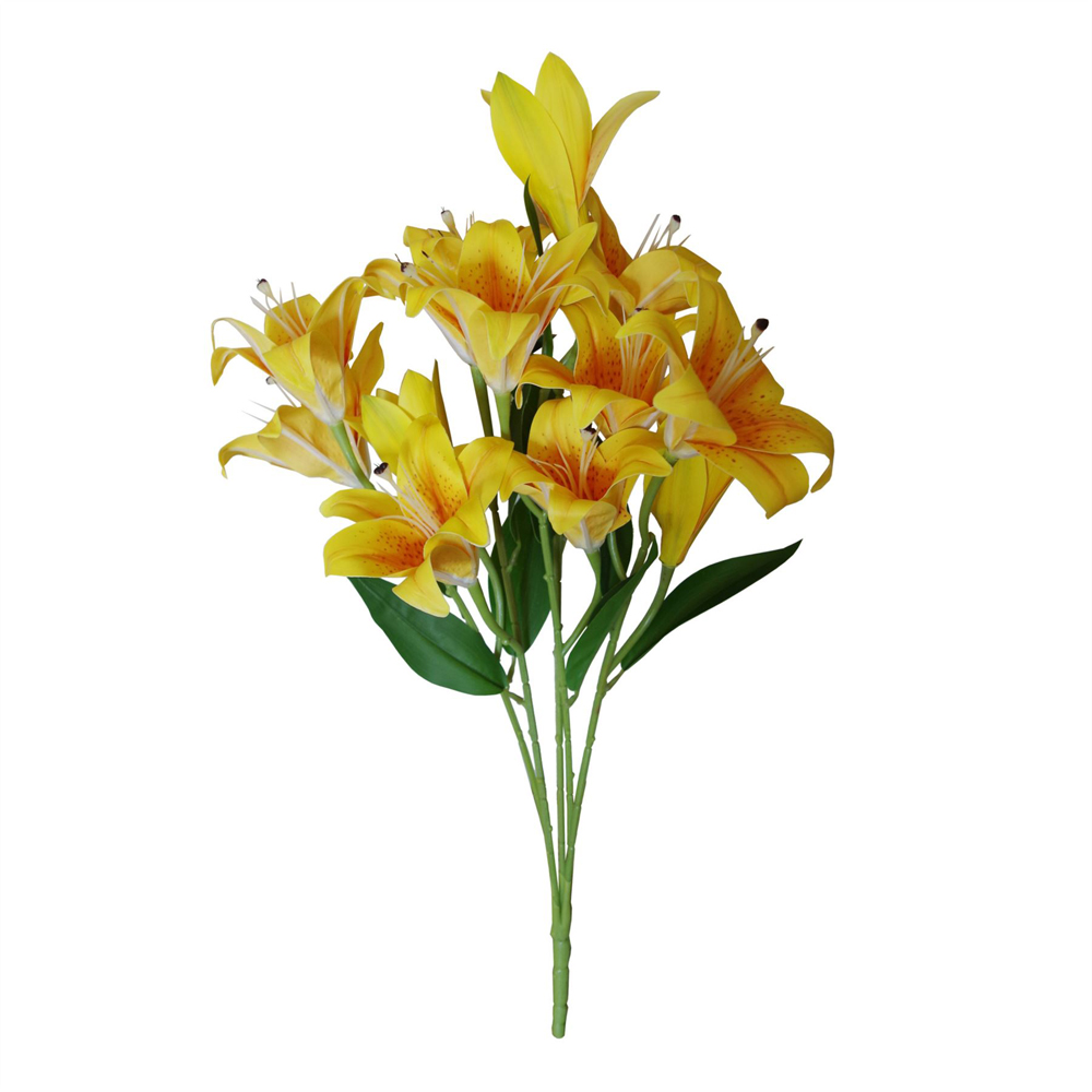 Leaf Yellow Lily Stem Artificial Flower 60cm 12 Pack Image 3