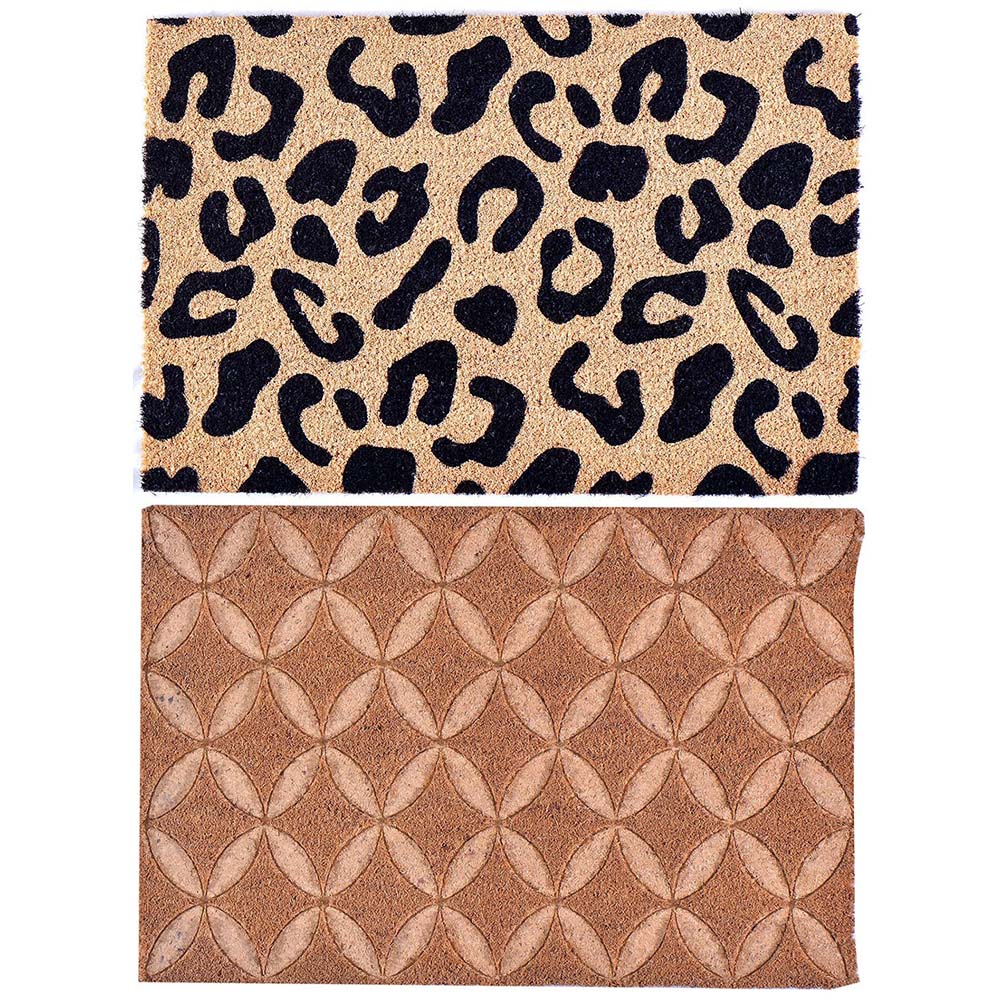 Single Embossed Coir Doormat in Assorted styles Image 1