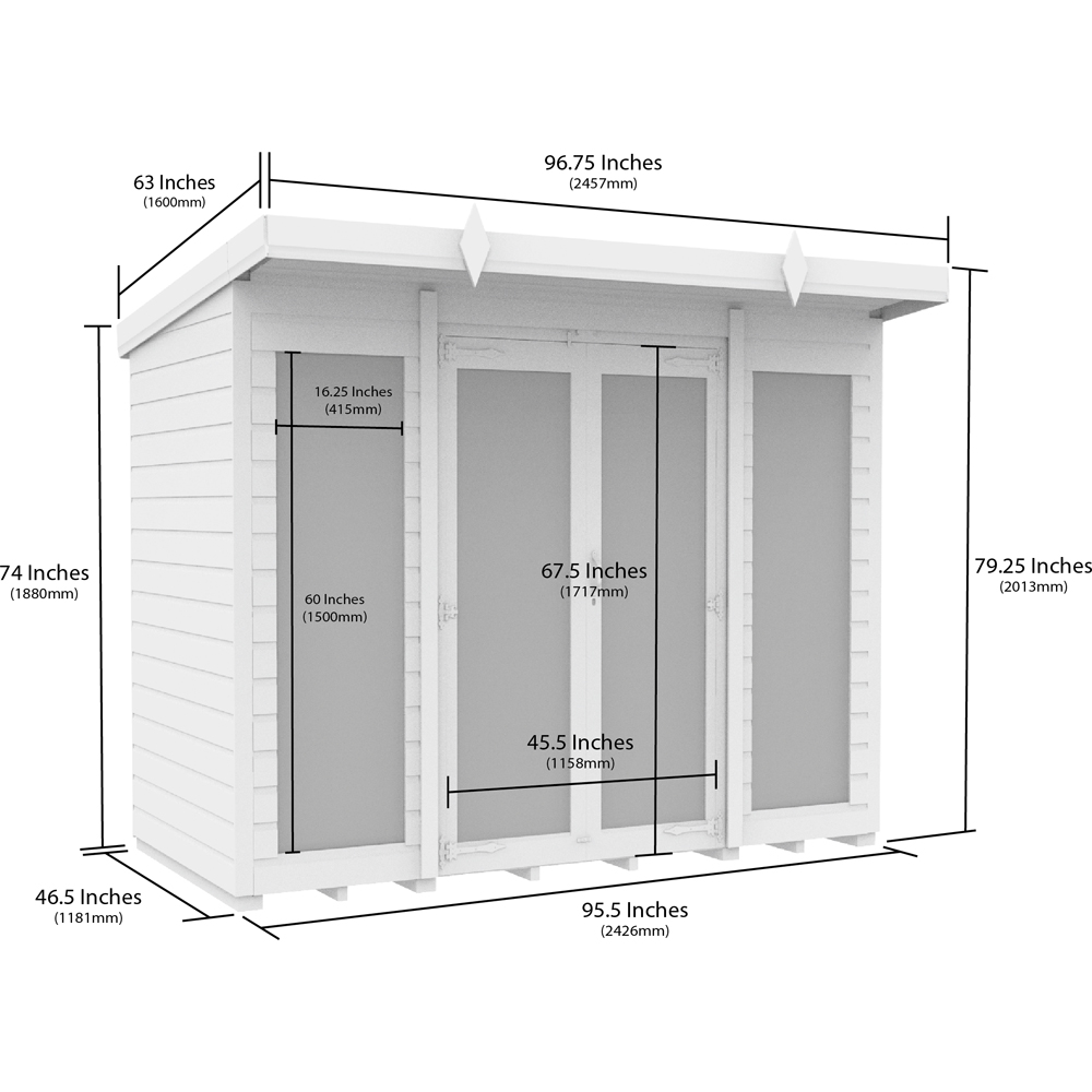 DIY Sheds 8 x 4ft Tongue and Groove Timber Pent Summerhouse Image 7