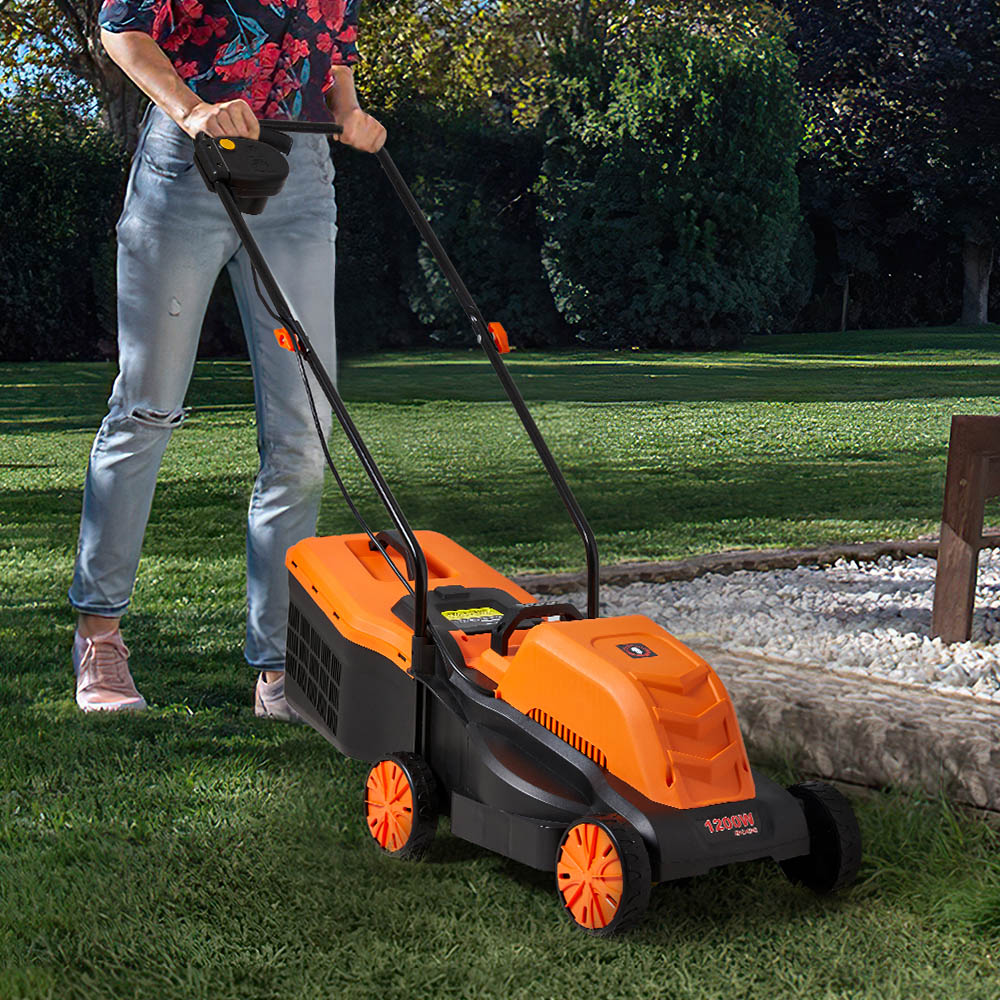 Living and Home 35cm Hand Propelled Electric Lawn Mower 1200W Image 2