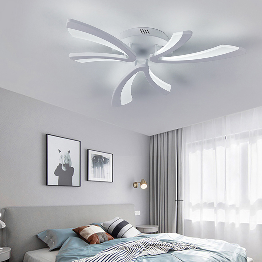 Living and Home 28 inch White V Shaped LED Ceiling Light Image 2
