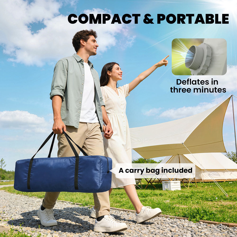 Outsunny 2 Person Inflatable Camping Tent Dark Blue Image 8