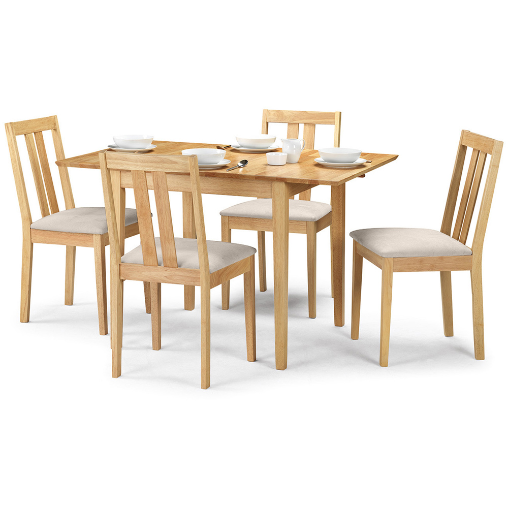 Julian Bowen Rufford Set of 2 Natural Dining Chairs Image 4