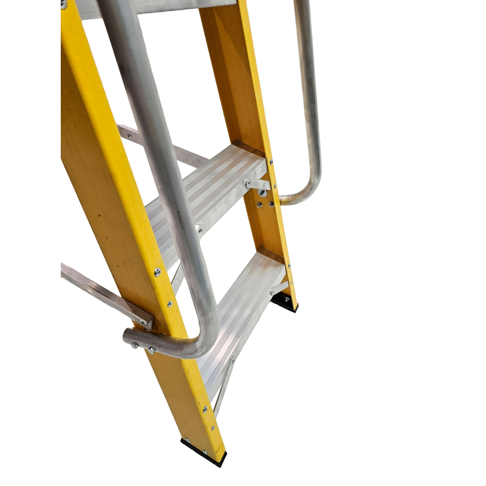 Lyte Ladders and Towers MagnaStep 7 Tread Glassfibre Platform Step Ladder with Handrails Image 2