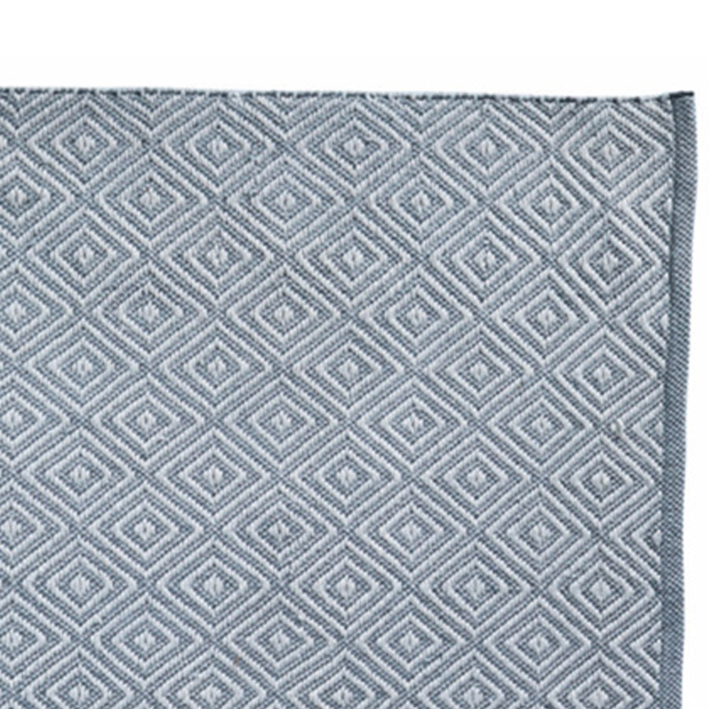 Hug Rug Denim Blue Woven Diamond Rug 120 x 170cm Image 2