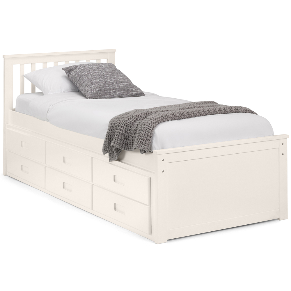 Julian Bowen Surf White Maisie Bed with Underbed and Drawers Image 4
