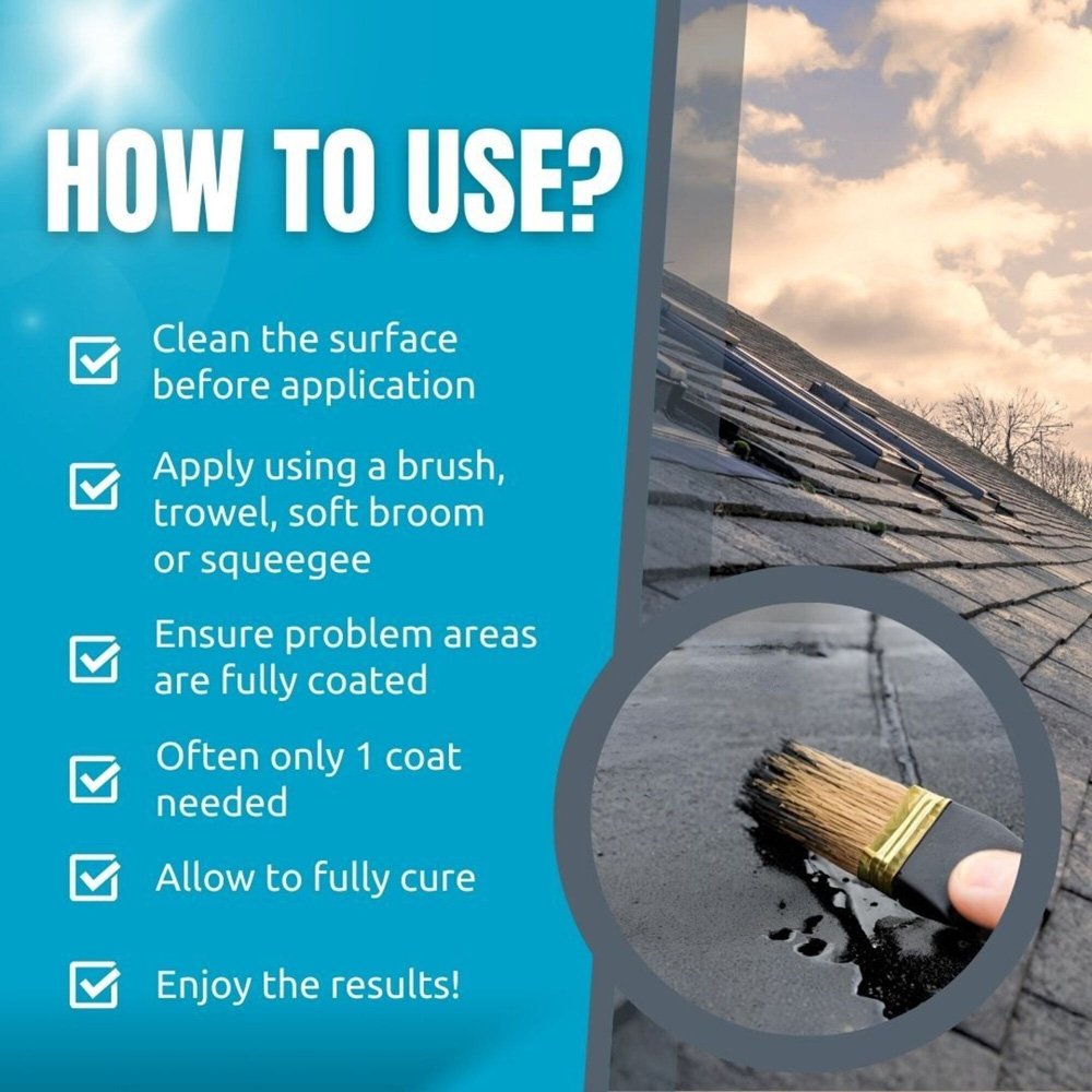 Smartseal Black Liquid Roof Repair 1L Image 6