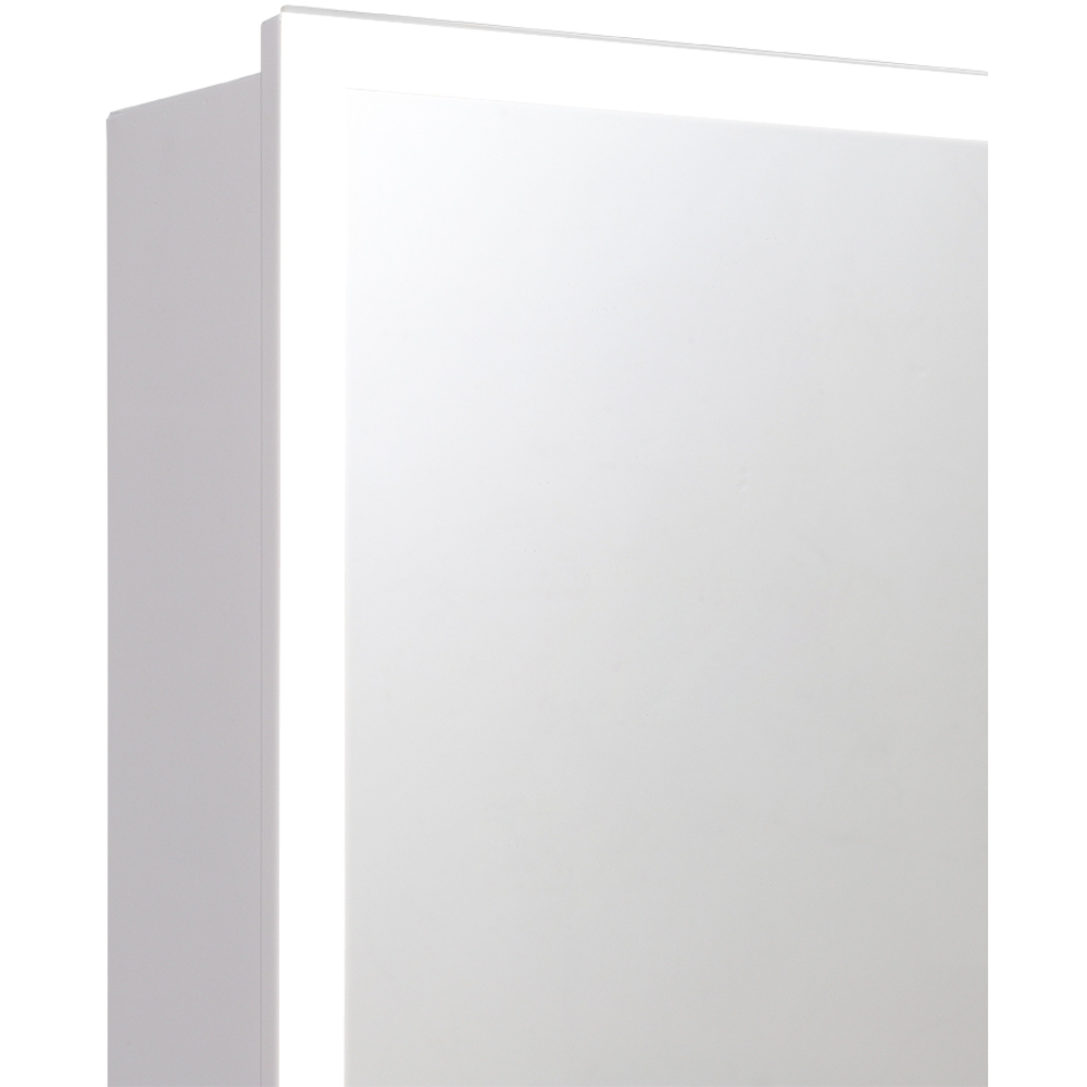 Living and Home 2 Door White Wall-Mounted LED Mirror Bathroom Cabinet Image 3