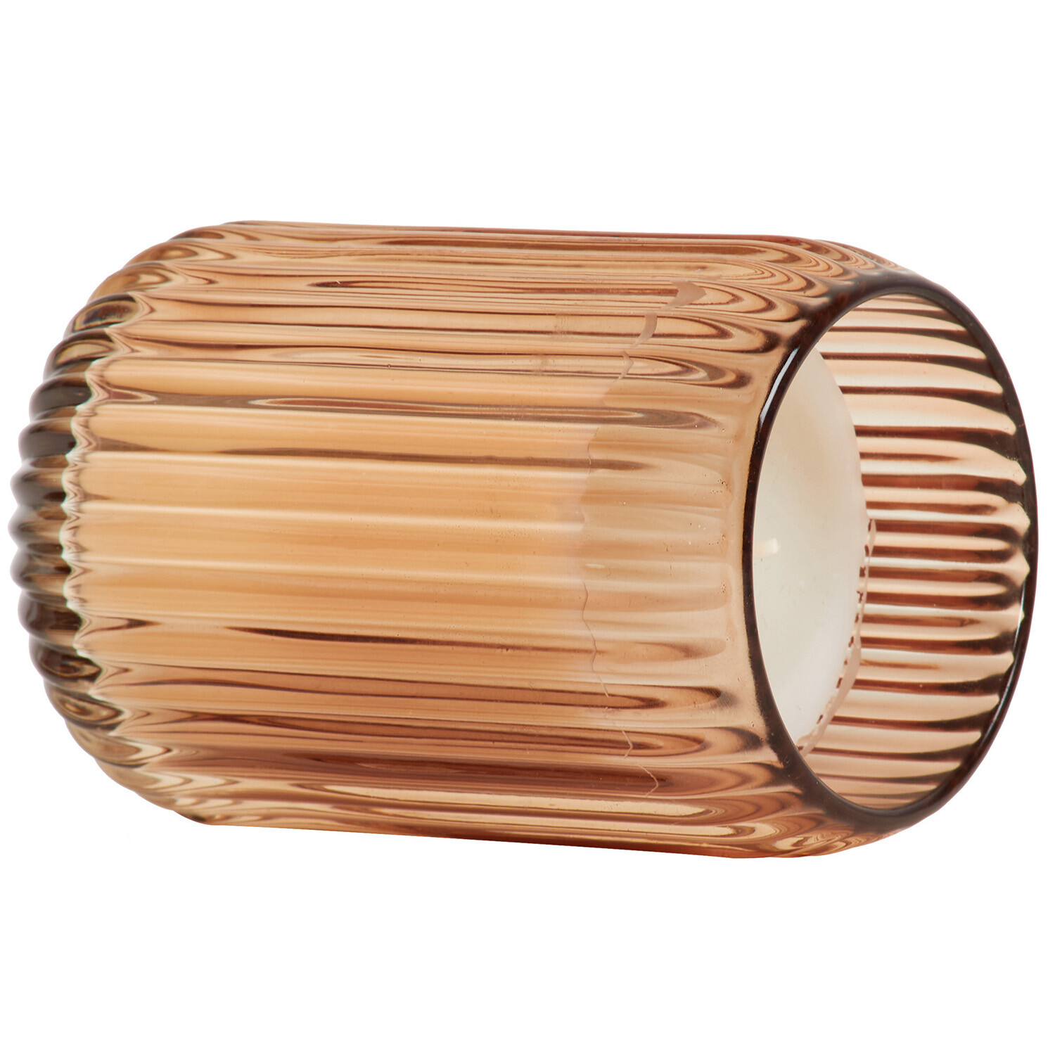 Ribbed Glass Candle Image 3