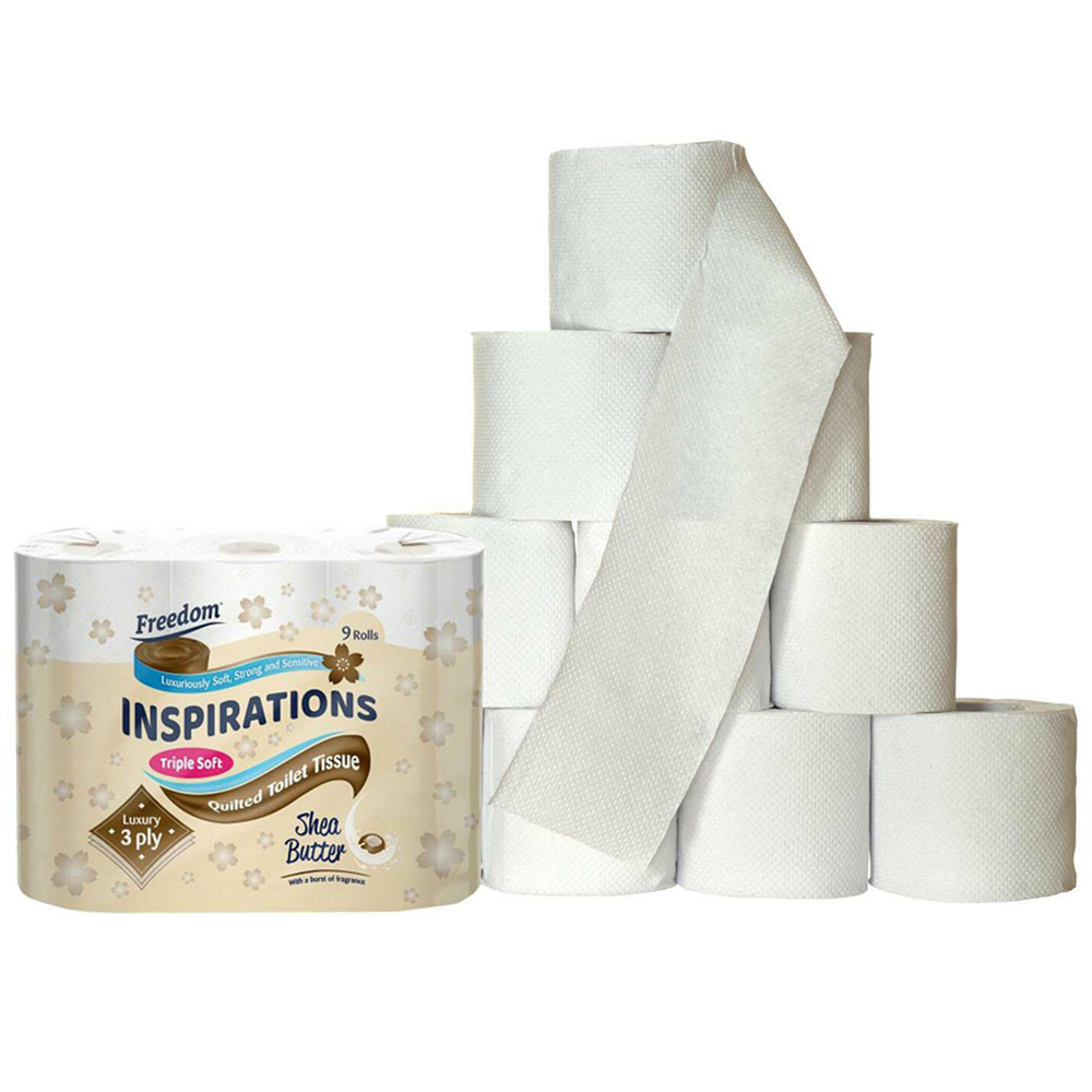 Freedom Inspirations Quilted Shea Butter Toilet Paper 45 Rolls 3 Ply Image 3