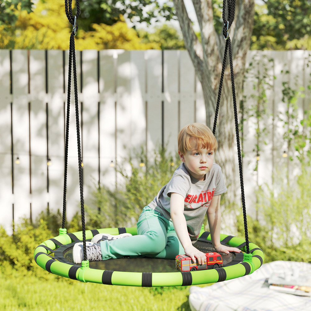 AIYAPLAY Kids Black Nest Swing Set 100cm Image 5