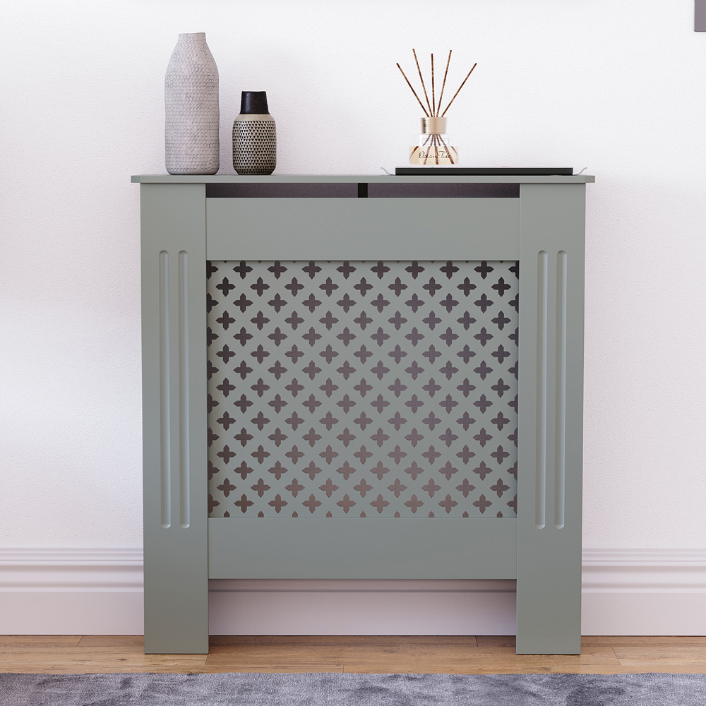 VIDA DESIGNS Oxford Olive Grey Radiator Cover Small Image 3