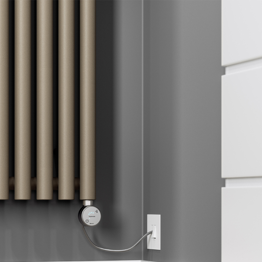 Terma Rolo Room Quartz Mocha Electric Radiator Bluetooth 800W 1800 x 370mm Image 6