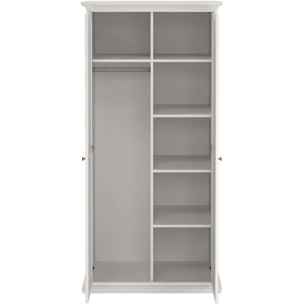 Florence Paris 2 Door White Wardrobe Image 6