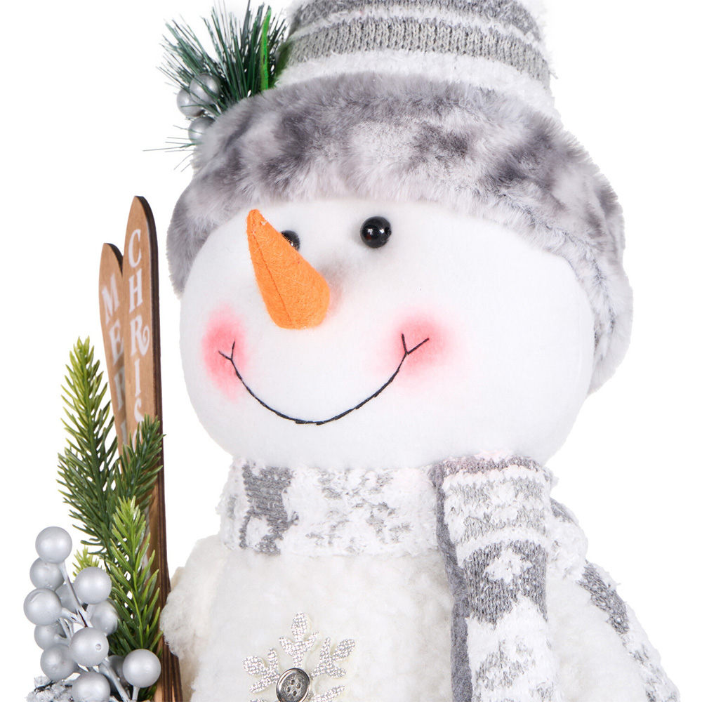 Extendable Silver SnowmanWhite Image 4