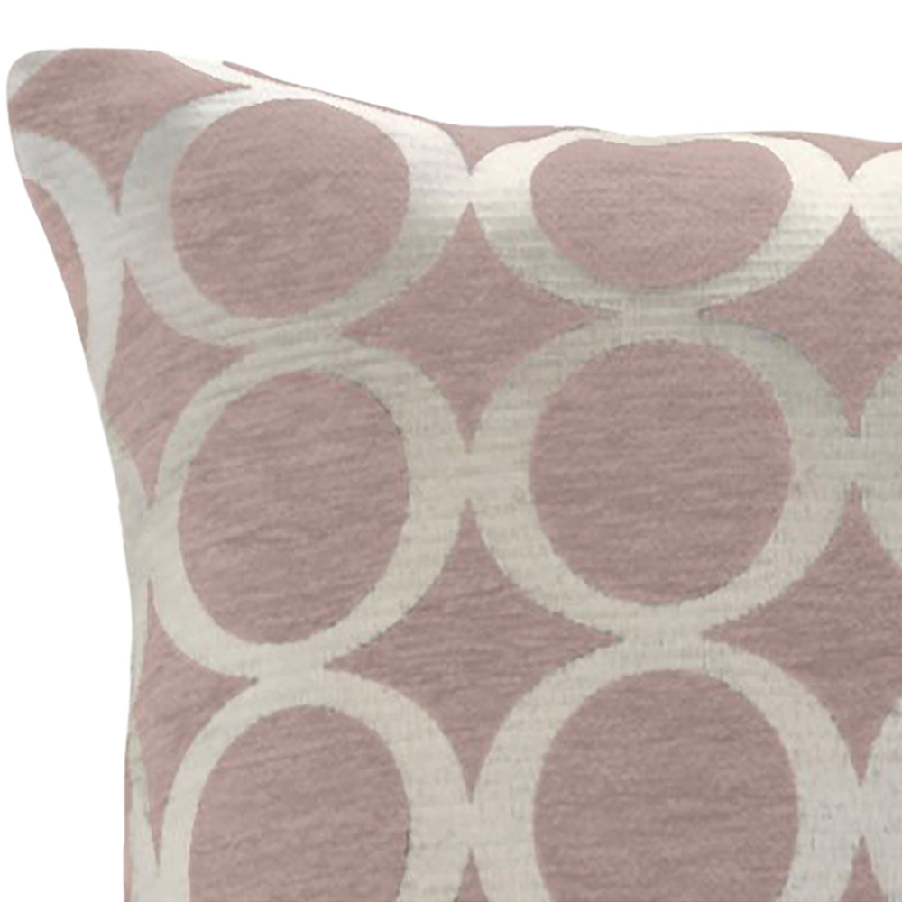 Alan Symonds Blush Chenille Geometric O Cushion with Polyester Filled Pad 45 x 45cm 4 Pack Image 4