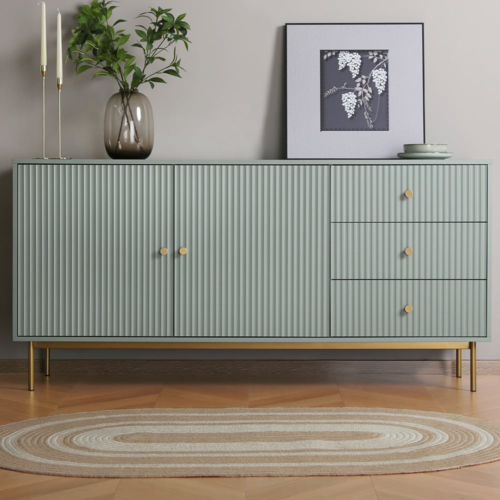 Devon 2 Door 3 Drawer Sage Sideboard Image 1