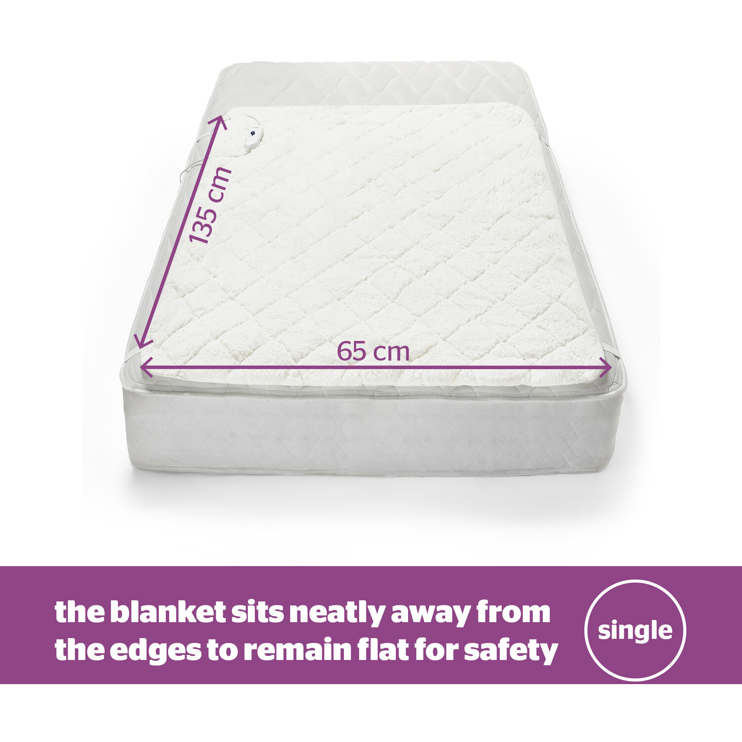 Silentnight Comfort Control Teddy Fleece Electric Blanket White Single Image 4