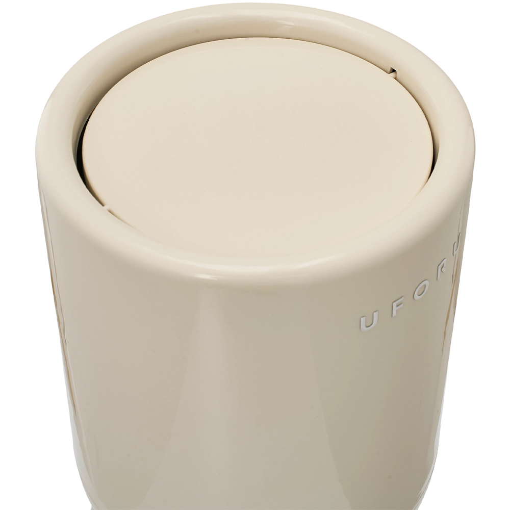 Living and Home Cream Rubbish Bin with Press Lid and Castors 11.5L Image 3