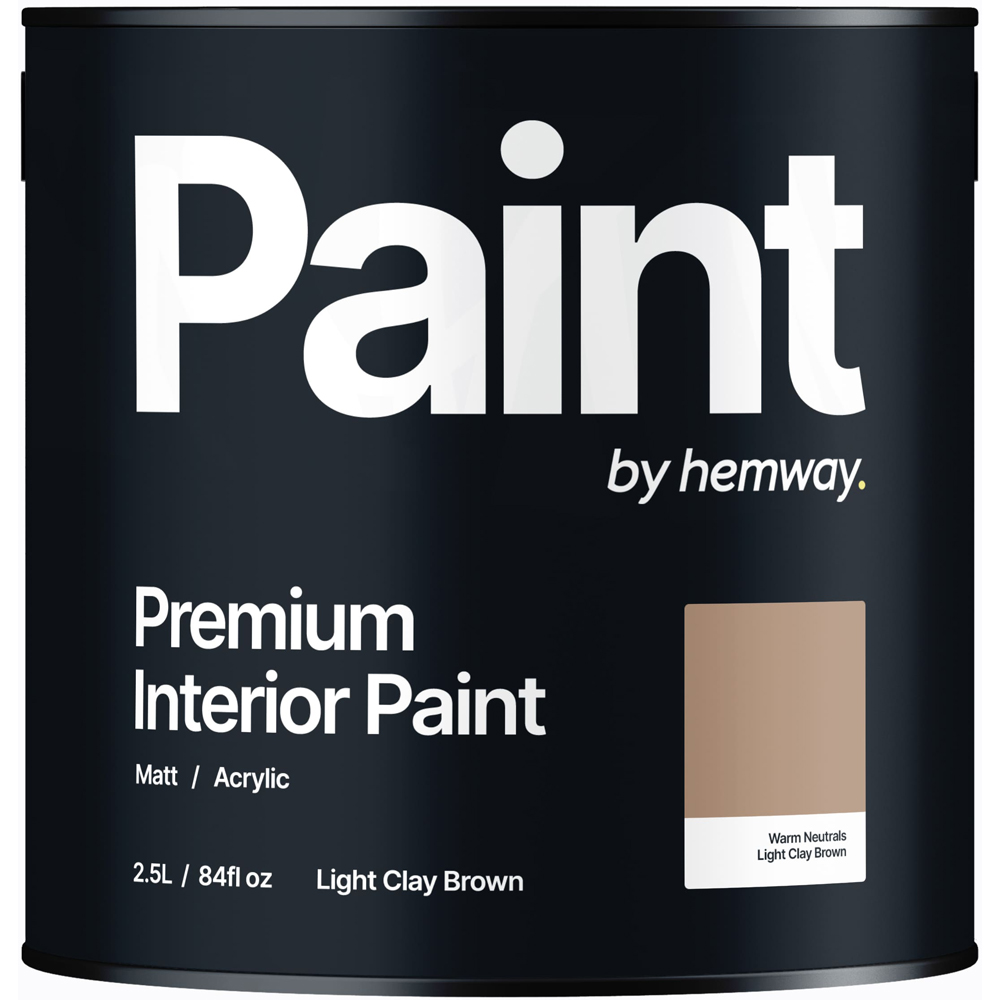Hemway Light Clay Brown Interior Matt Acrylic Emulsion Paint 2.5L Image 2