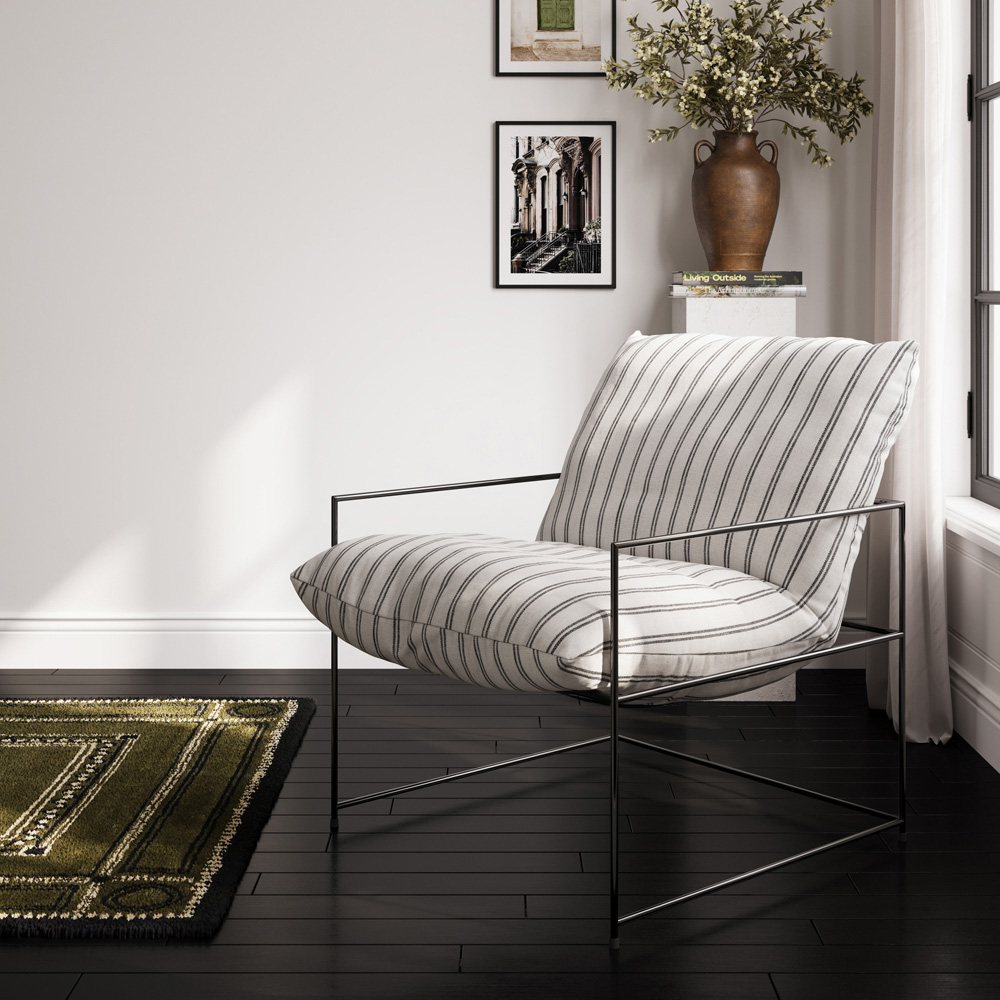LPD Home Brook Chalk Stripe Chair Image 7