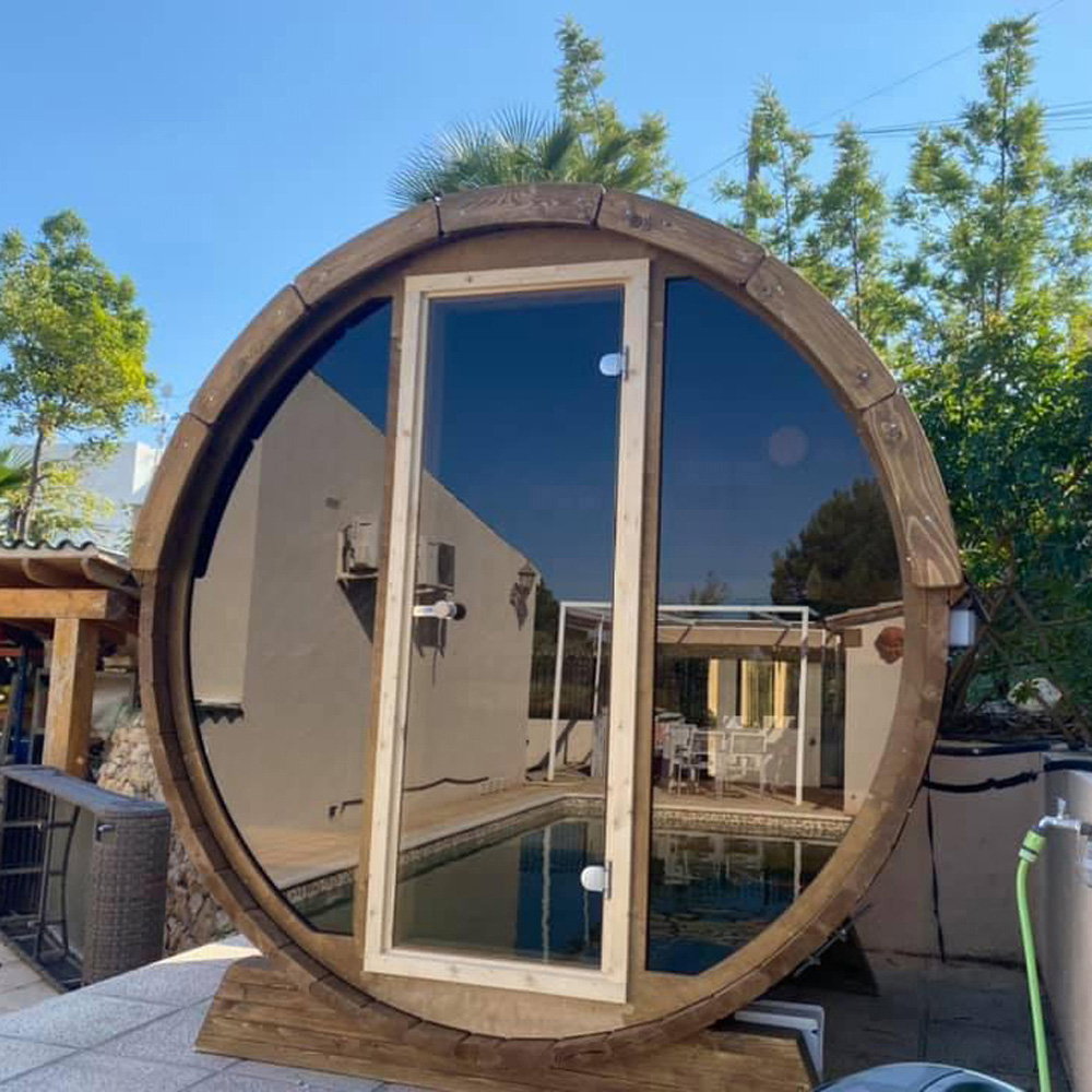 Stjarna Black Thermowood Outdoor Pool Sauna 5.2 x 6.8ft Image 6