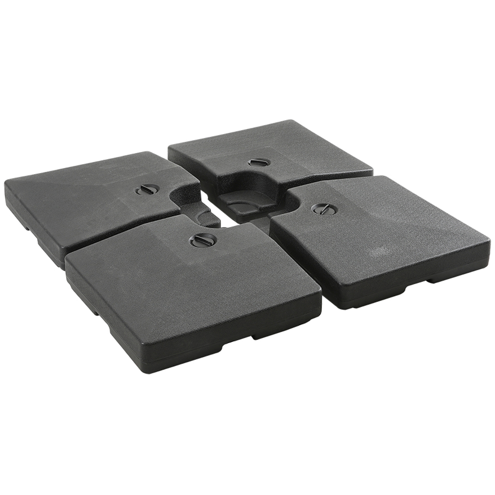 Living and Home Dark Grey Square LED Rotatable Cantilever Parasol with Base 3m Image 2