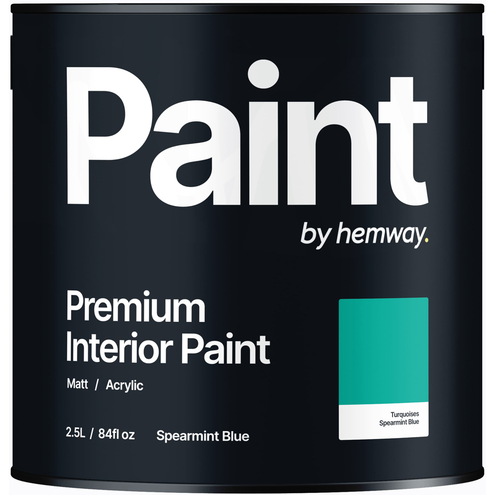 Hemway Spearmint Blue Interior Matt Acrylic Emulsion Paint 2.5L Image 2