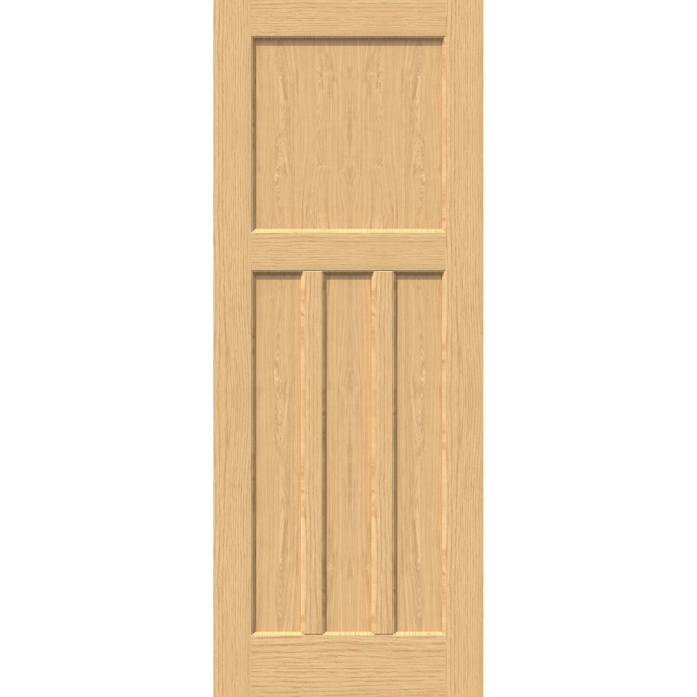 Green & Taylor Oak 1930s 3 Panel Internal Door 1981 x 610mm Image