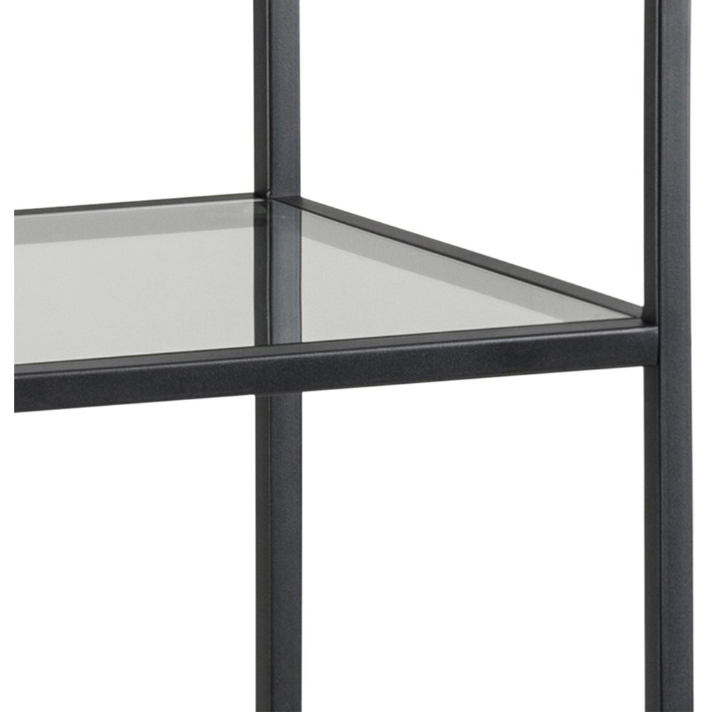 Florence Seaford 3 Shelf Black Metal Bookcase Image 5
