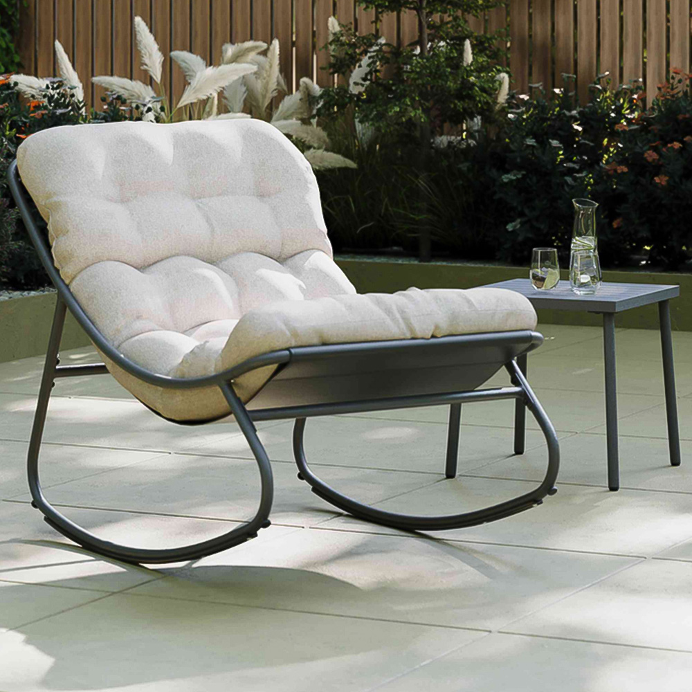 Charles Bentley Porto Rocking Chair with Cushion Image 1