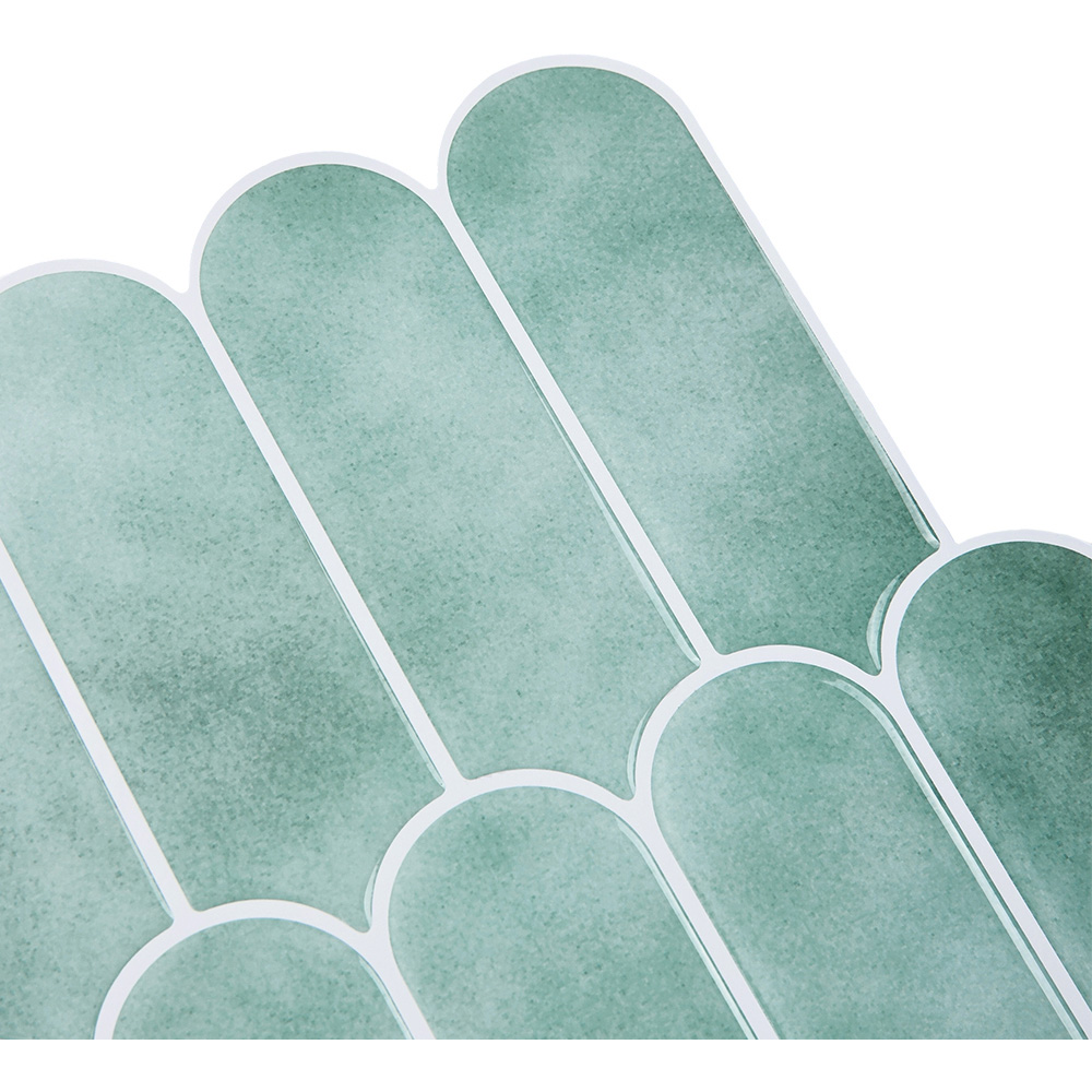 Living and Home Bluish Green Arch Self Adhesive Wall Sticker 10 Pack Image 4
