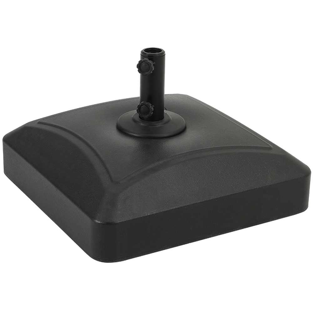 Living and Home Light Grey Square LED Rotatable Cantilever Parasol with Wheeled Base 3m Image 3