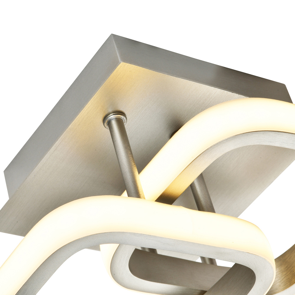 Happy Homewares Brushed Nickel Double Head LED Ceiling Light Fitting Image 5