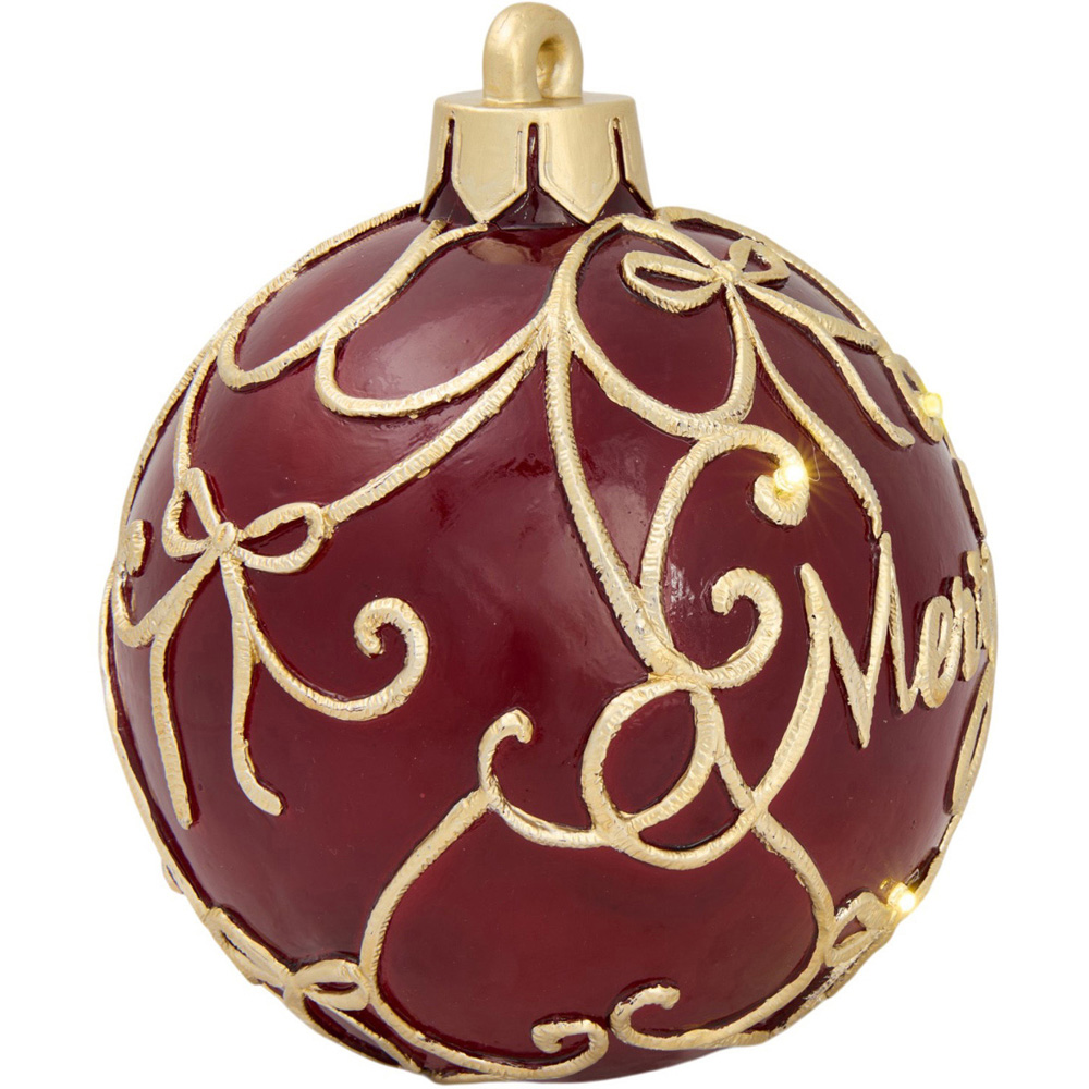 Merry Light-Up Bauble Burgundy Image 4