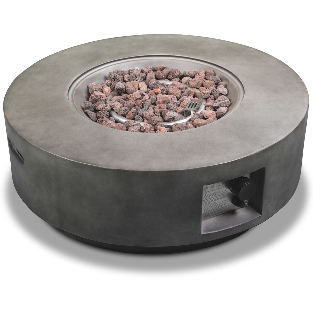 Centurion Fusion Dark Grey Lavish Patio Gas Fire Pit with Stone Finish Image 8