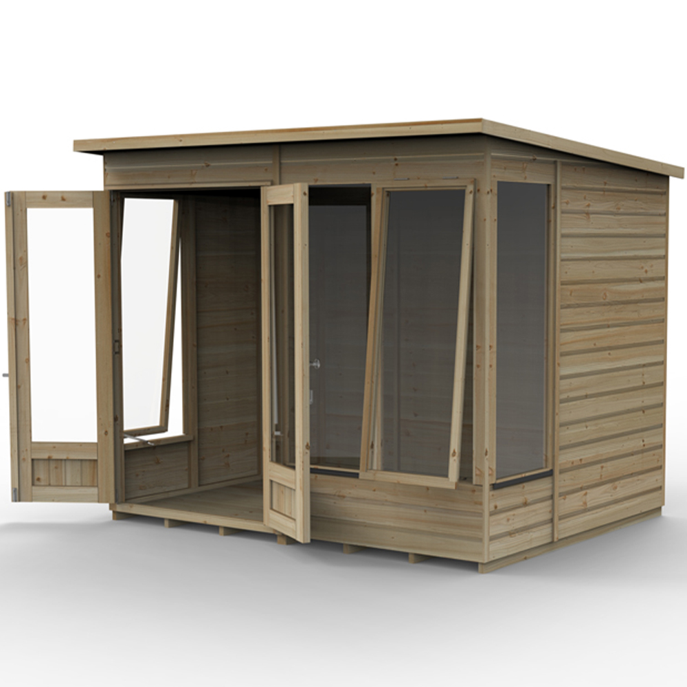 Forest Garden Beckwood 8 x 6ft 2 Opening Pent Summerhouse Image 2