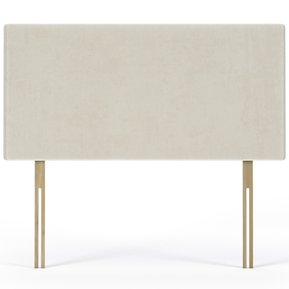 Bedmaster Super King Cream Naples Velvet Valencia Plain Headboard Image 2