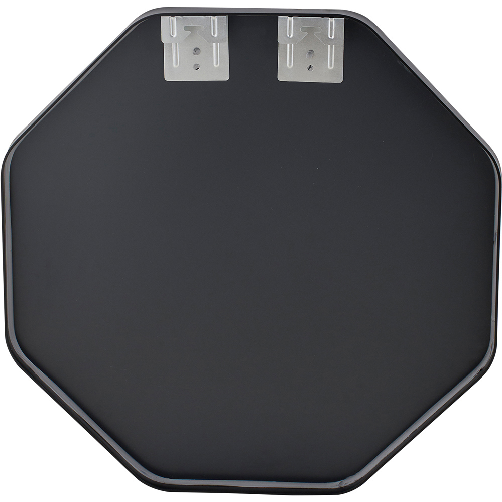 Living and Home Black Hexagonal Aluminium Framed HD Float Glass Bathroom Mirror 40 x 40cm Image 4