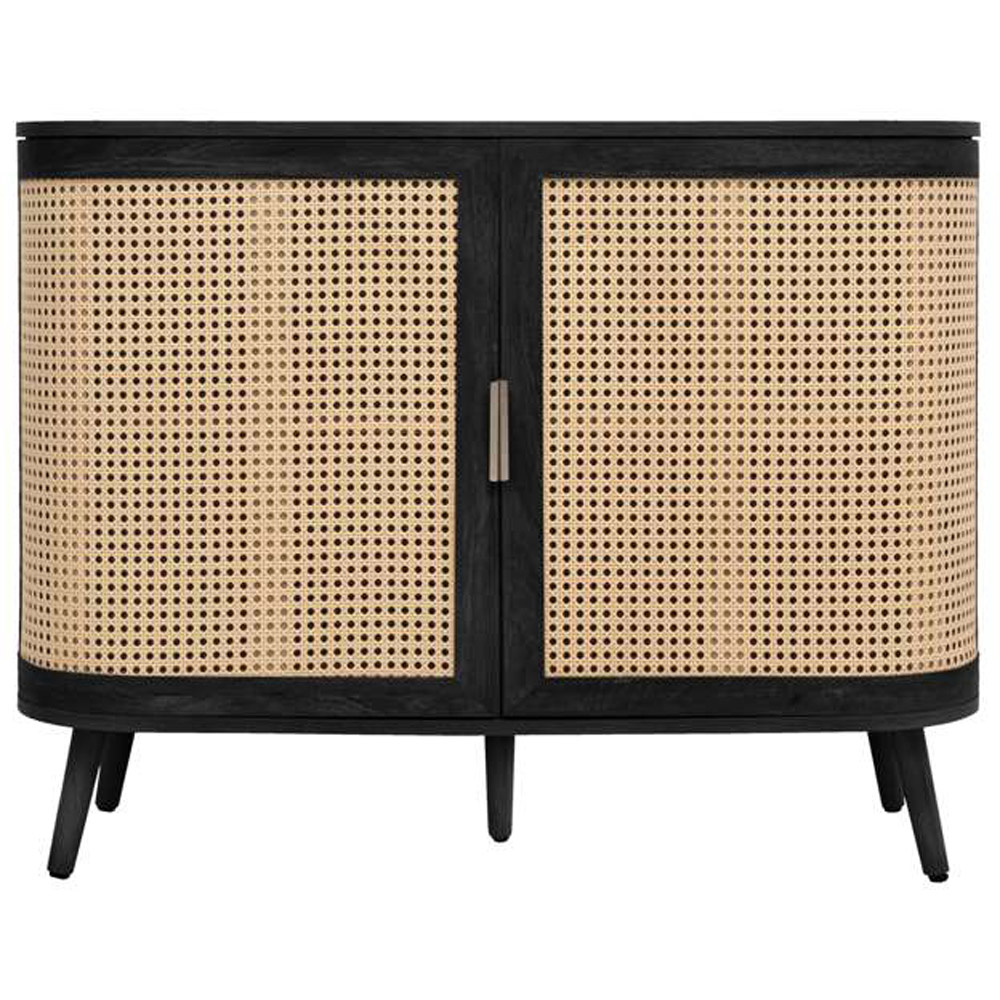 Birlea Noah 2 Door Black Rattan Sideboard Image 3