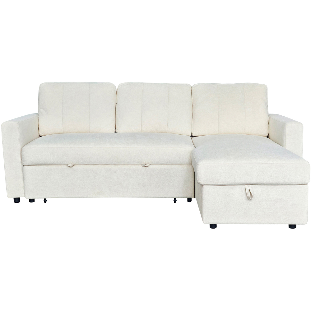 Aspire Nexis 3 Seater Natural Right Hand Chaise Corner Sofa Bed Image 2