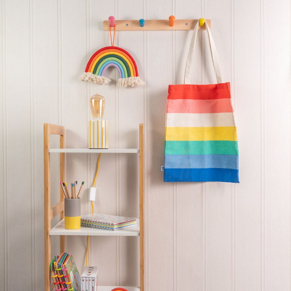 ValueLights Compact Yellow Candy Stripe LED Table Lamp Image 3