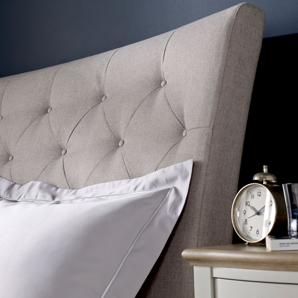 Bentley Designs Montreux King Size Pebble Grey Vertical Stitch Upholstered Bedstead Image 4