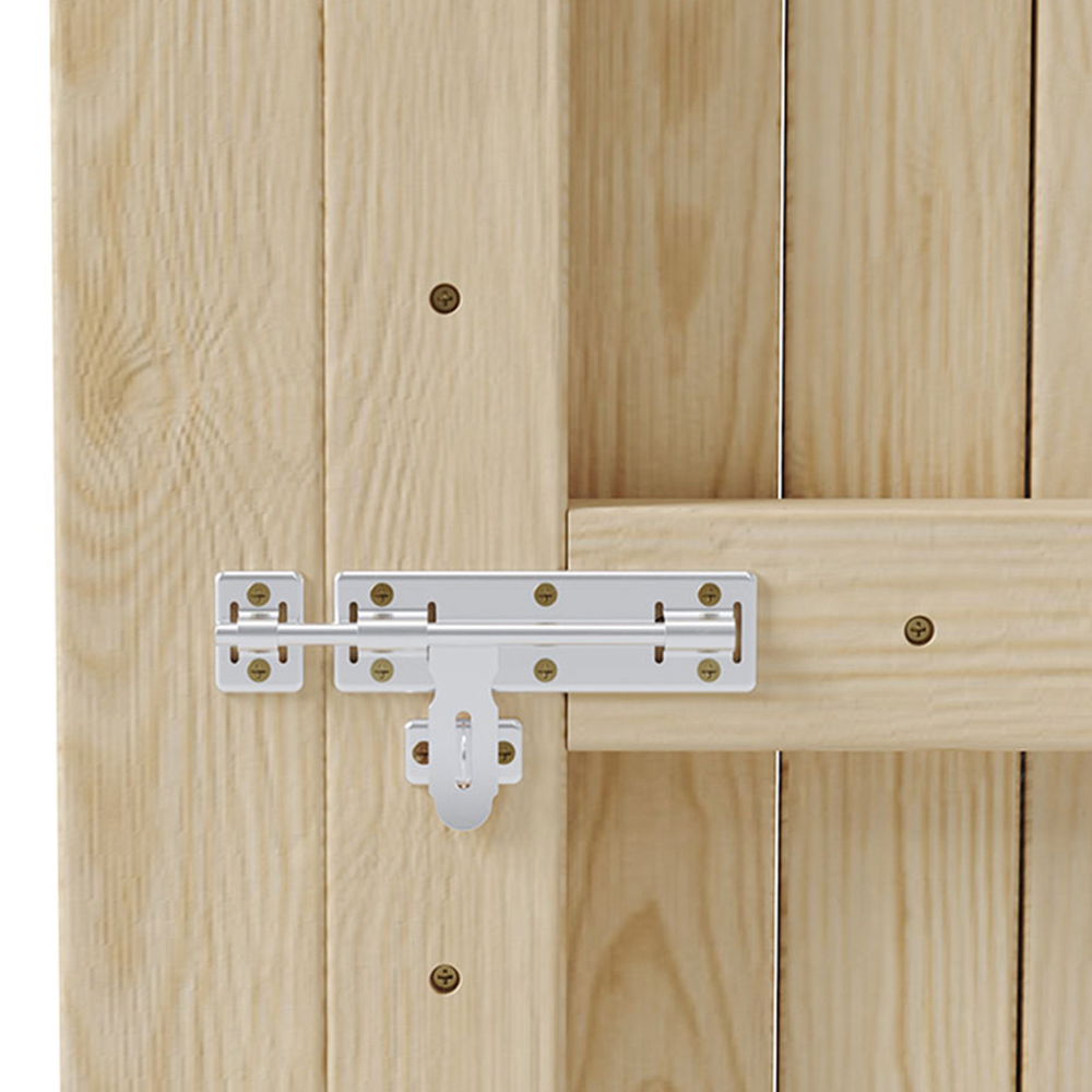 Living and Home Wooden Arch Top Garden Gate with Latch 3.2 x 5.9ft Image 4